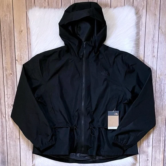 The North Face Women’s Plus Daybreak Rain Jacket In TNF Black